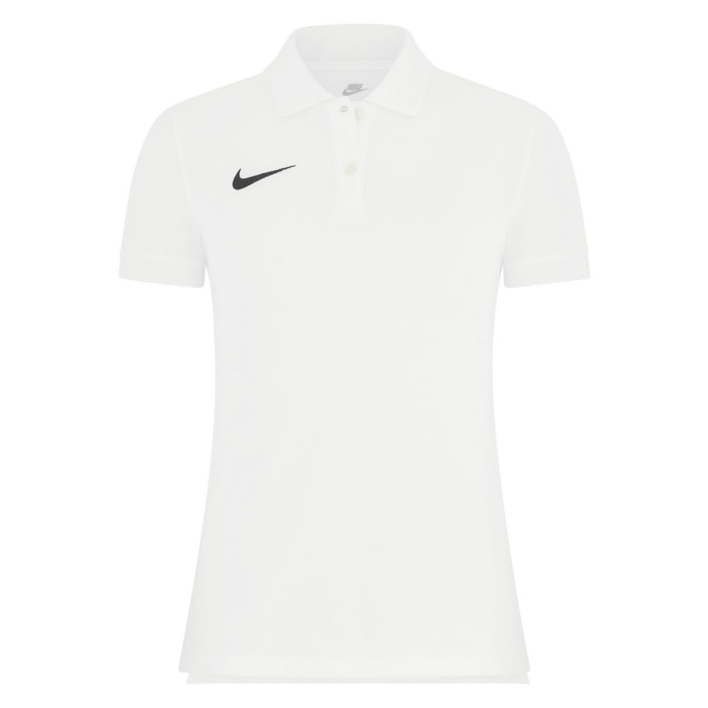 NIKE Womens Team Cotton Polo Shirt - White