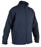 Himalayan Chaqueta Softshell para hombre, cortavientos de alto rendimiento, con múltiples bolsillos y cómodas chaquetas de invierno para hombre, Reino Unido, azul marino, XL