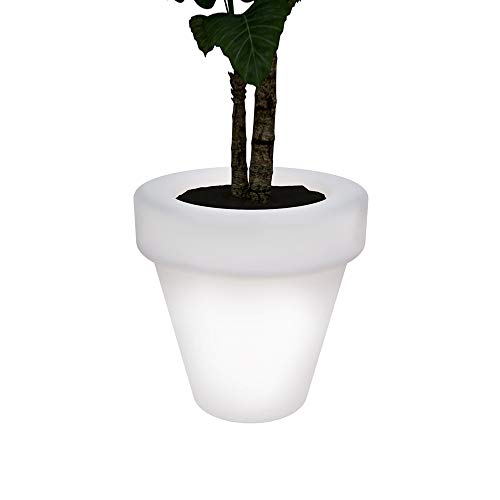 Macetero 35cm con luz LED para exterior - interior Cover