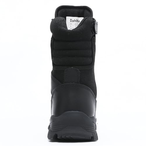 Tactical Boots for Men Steel Toe Side Zipper Puncture-proof Non-slip Comfortable Leather Outdoor Military Combat Work Shoe3