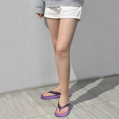 Image of KuaiLu Womens Flip Flops Arch Support Yoga Mat Cushioned Thong Sandals | Ladies Comfortable Walking Slides For Plantar Fasciitis Slip On Indoor Outdoor For Summer