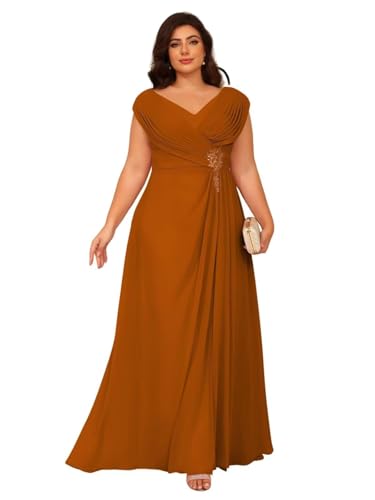 Image of Clothfun Simple V Neck Mother of The Bride Dresses Lace Appliques Chiffon Sleeveless Mother of The Groom Dress CYN014