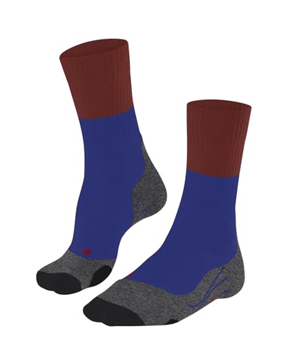 FALKE TK2 Explore M So lana hilo funcional antiampollas gruesos 1 par, Calcetines para senderismo Hombre, Azul Cobalt Blue 6054-O, 42-43