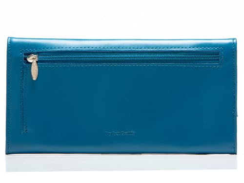 Image of Big Skinny Women's Slimvelope Leather Tri-Fold Checkbook Slim Wallet, Holds Up to 40 Cards