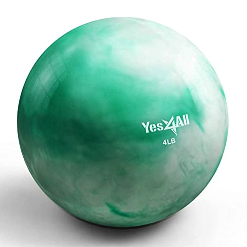 Image of Yes4All Weighted Toning Balls for Exercise, Soft Medicine Balls for Exercise, Pilates, Yoga, Balance, Flexibility, 2-10lbs