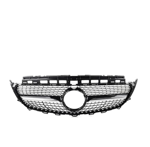 フロントグリル 用のベンツ用フロントラジエーターグリル Eクラス W213 E200 E300 E400 E43 用のAMG 4ドア用のセダン 2016 2017 2018 2019 2020(Black Silver)