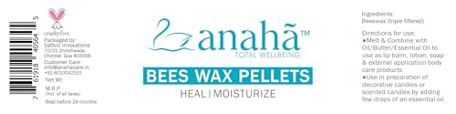Image of Anaha Yellow Beeswax Pellets (400 g) | Triple Filtered, 100% Pure & Cosmetic-Grade | for Lip Balm, Lotions, Candles, Soaps, and Body Care Products
