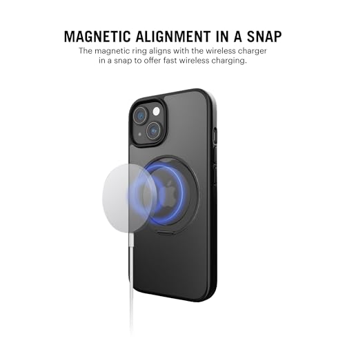 Image of DailyObjects Polycarbonate Case for iPhone 14 Compatible with Mag-Safe Wireless Charging,Halo 2.0 with Rotatable Stand Slim Shockproof Back Cover