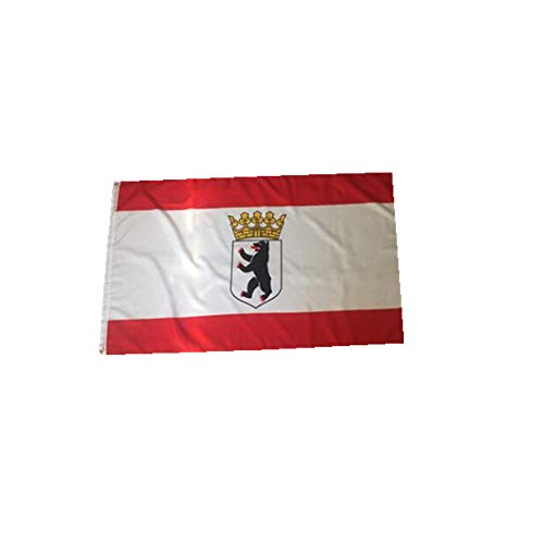 stormflag Deutsche Berliner Krone Flagge(90cmx150cm) Polyester Pongee 90g mit Ösen mit Doppelnadel genäht Cover