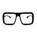 Thick Square Glasses Clear Lens Eyeglasses Frame Super Oversized Fashion (mat.