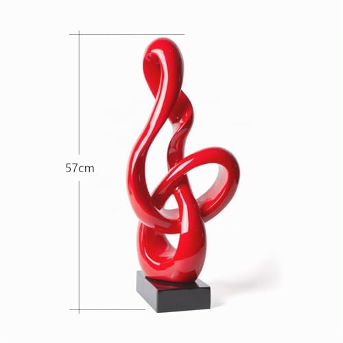Sculpture décoration musicale piano rouge de 57cm, le cadeau d'art idéal pour mélomane - 7