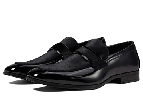 Stacy Adams Mens Spratley Saddle Slip-On Black 9.5 Medium