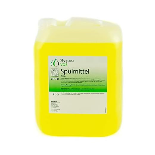 Hygiene Vos Detersivo per lavastoviglie Citro 5 Litri Ecologico ad alto potere sgrassante Detersivo perfetto per gastronomia, industria e casa