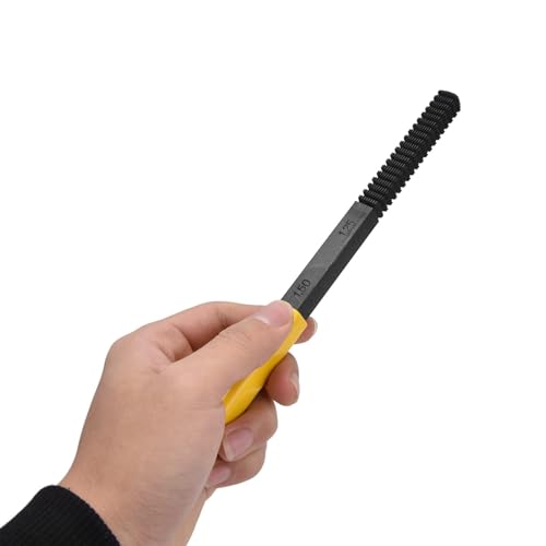 Cyrank Lima Rosca, Lima de Metal Manual, métrico 0,75, 1,0, 1,25, 1,5, 1,75, 2,0, 2,5, 3,0 mm Herramienta de reparación de Archivos de roscas, Limas de Mano con Mango Desmontable