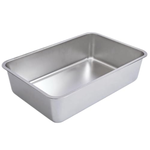 Arenero grande con lados altos para gatos grandes, gris miniatura 1