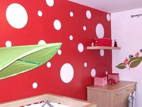 Polka Dots Wall Stickers, Circle Wall Stickers, Wall Vinyl Art Decal, Choose Your Colour Of 64 Individual Polka Dot Spots Wall Decals