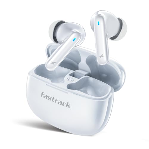 Image of Fastrack Fpods FX101|BT5.4 TWS Earbuds, 40Hrs Playtime, Quad mic ENC for Crystal Clear Calls, Low Latency Gaming Mode Upto 50ms,NitroFast Charge