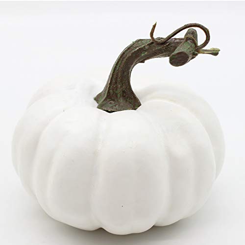image for tyoungg Artificial Faux White Pumpkins Assorted Sizes Set for Autumn H