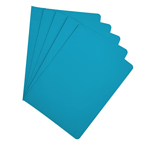 Raylu Paper® - Pack of 25 Cardboard File Folders with Faster Holes and Vivid Colours, 200g Thick Kraft Cardboard Folders (Blue, Folio)