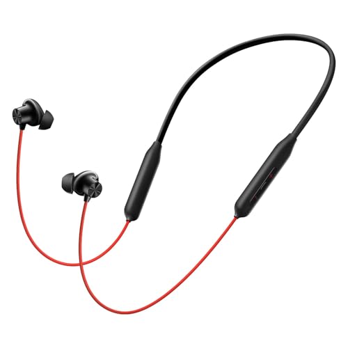 Image of Compatible with oneplus Bullets Z2 Bluetooth Wireless Neckband Headset, Android Smartphone use (Red+Black) AS-N15