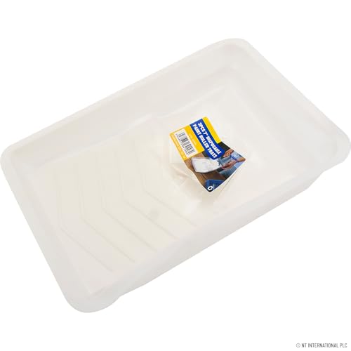 BARGAINS-GALORE Pack Of 6 Disposable Paint Roller Trays - 7 Inch Heavy Duty Painting Trays | Stackable, Easy To Clean Trays | Ideal For Builders, Painters & DIY Activities