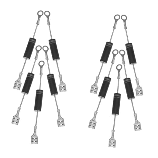 NUOBESTY 10pcs High Voltage Microwave Diode Replacement for Oven Repair Unidirectional Rectifier Parts Compatible with Multiple Microwave Models Enhancing Energy Conversion and Heating