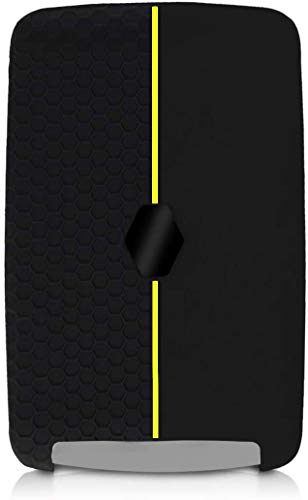 Image of JVCV Soft Silicone Key Cover Compatible with Renault Duster Kiger Triber Smart Key - Stylish Durable Protective (Black)