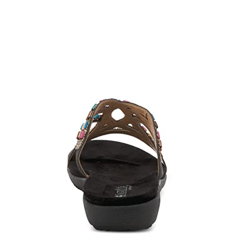 PATRIZIA Twirling Women's Slip-On Sandals – Crystal & Bead Embellished Slides with Microsuede Footbed, TPR Outsole, and 1¼” Low Heel4