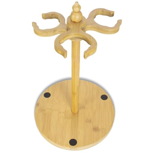 YCXYQ Wood Color - 3 Hulusi Display Stand Cucurbit Flute Desktop Rack Musical Instrument Display Stand Multi-Layer Bamboo Seat Nan Bamboo Rack