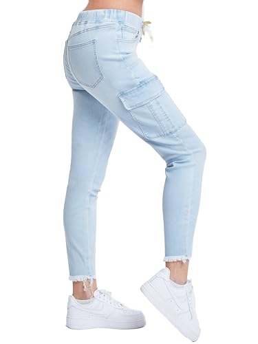 YMI Women's Skinny Cargo Jeans2