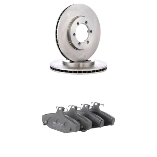 RIDEX Kit de discos de freno y pastillas 3405B2117 Eje delantero sin tornillos ventilación interna