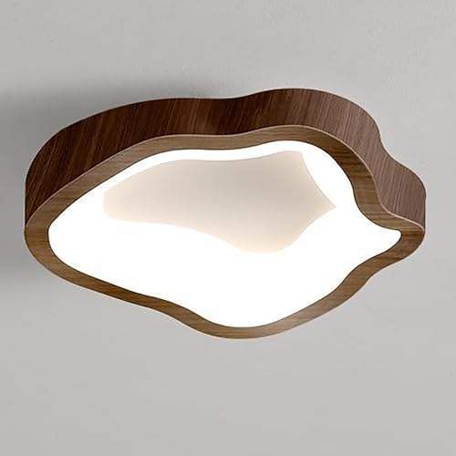 TOKTOP Lampe de Plafond LED En Bois Nuages Plafonnier Vintage Creative Éclairage Luminaire 12W...