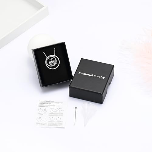 Für immer in meinem Herzen, nicht mehr an meiner Seite Haustier Einäscherung Schmuck für Asche von Hund / Katze Funeral Keepsake Urne Halskette Paw Print Memorial Halskette