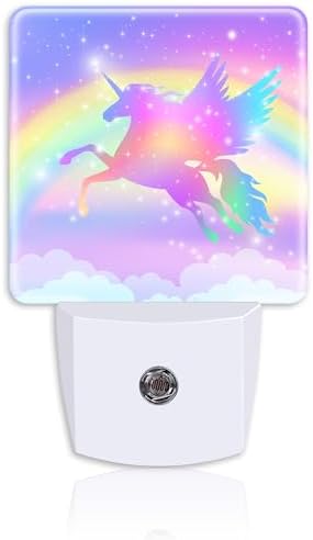 Rainbow with Winged Unicorn Night Light for Kids Girls Boys,Fanta...