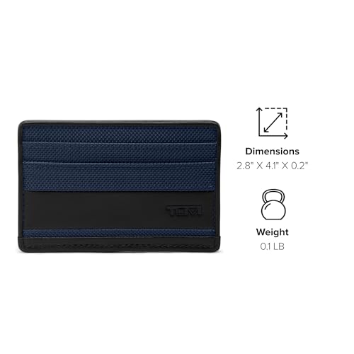 Image of TUMI - Alpha Slim Card Case - Slim Billfold Wallet for Travel - Slip Pocket Wallet - Small Wallet - 2.8 inch X 4.1 inch X 0.2 inch - Navy