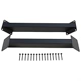 TDCuizent 2 Pcs 45 Degree Angle Support BracketsSteel Pergola Connector Kit with Screws Black Coated Garden Structure Hardware for Gazebos Decks Cabins Patios