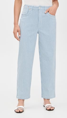 ALOHAS Women's Lorenza Stripes Blue White Denim Trousers2