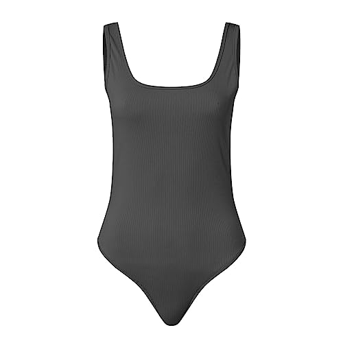 Mono ajustado elástico para mujer, body para mujer, body sexy para mujer, body de manga larga/manga corta, camiseta básica, body para mujer, body de leopardo, Negro , XL