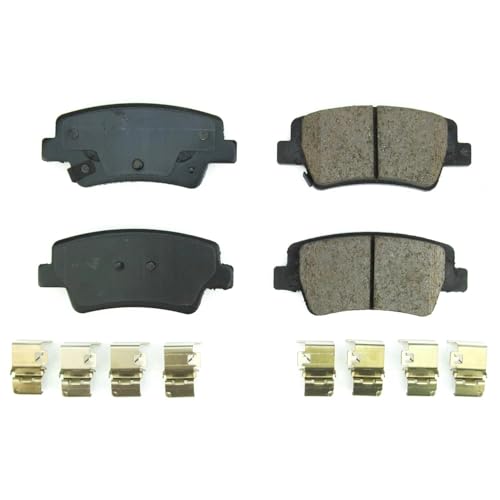 Image of PowerStop Rear Brake Pads for Hyundai Elantra 2021-25 - Z17 Ceramic Brake Pads with Installation Hardware, 17-2395