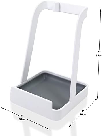 WillourGarbry Premium Pot Lid Stand Vertical Utensil Rest Holder Heavy Duty Rack Includes Silicone Funnel