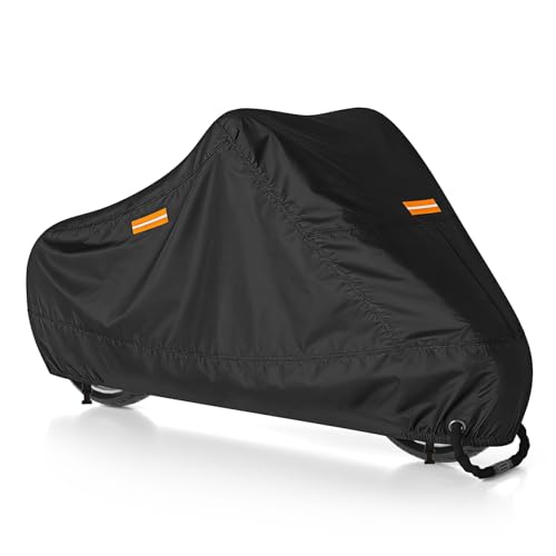 SAZIVA 300D Motorcycle Cover Waterproof Outdoor, 96.5 inch Fits for Harley Davidson Sportster Iron 883/1200, Forty-Eight, Nightster, Nightster Special, Street 500/750, Honda Rebel 300/500/1100, Black