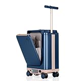 Smart Electric Rideable Suitcase Scooter, Airline-Approved Carry On Luggage 22'x14'x9', 350W Motor Up to 8 MPH & 9.3 Miles Range, 95.7Wh Removable Battery, TSA Lock, 38L Capacity – Blue
