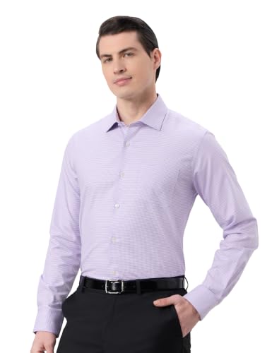 Image of Symbol Premium Men's 100% Cotton Formal Shirt | Textured Self Design | Regular Fit | Taped Construction | Available in Plus Sizes