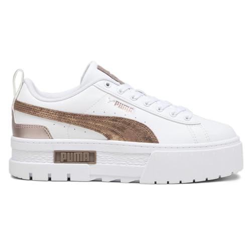 PUMA Womens Mayze Glam Lace Up Sneakers Shoes Casual - White - Size 9 M