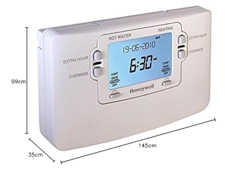 Honeywell ST9400C Programmer. 7, 2-Channel, 3 on/Off per Day, 24 V, White - Bulk Package