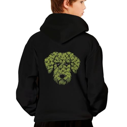 Vintage St Patricks Day Cute Puppy Dog Hoodies for Teen Girls Boys Lightweight Kangaroo Pocket Sweatshirt2