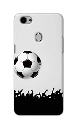 Image of Printed Hard Back Cover Case for Oppo F7 Back Cover (Football Icon) -702