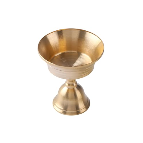 Bougeoir en laiton pour temples bouddhistes, support de lampe à beurre, support doré pour autel, décoration, bougeoir en laiton