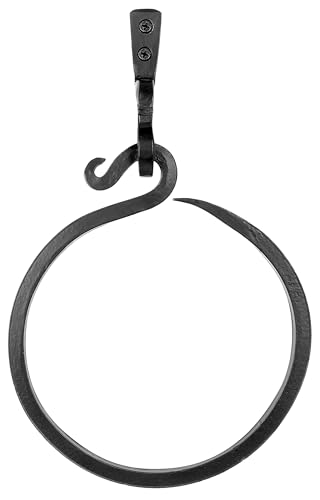 Stur-De Wrought Iron Towel Ring - Handmade Rustic Wall Holder
