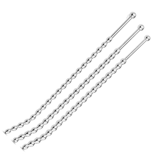BDSMLOVE Dilator Harnröhre Edelstahl 3 PCS,200 MM Harnröhren Dilatatoren Plugs Sexspielzeug Set,Penis Plug Prostata Stimulation erotisches Sex Spielzeug ab 18 für Paare extrem SM Sex (Advanced)